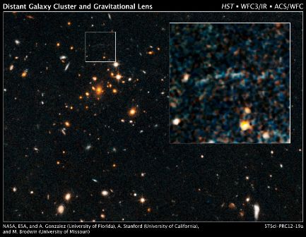 Hubble image of the 'impossible' galactic arc