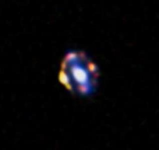 A gravitational lens.